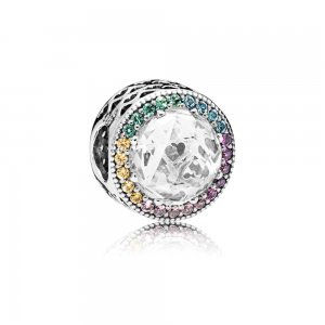 Charm PANDORA Coração Radiante Arco-íris - 791725CZMX Charm PANDORA Coração Radiante Arco-íris - 791725CZMX