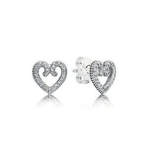 Brincos PANDORA Coração Romântico - 297099CZ