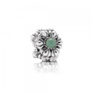 Charm PANDORA de Prata Flor Crisopraso - 790580CH Charm PANDORA de Prata Flor Crisopraso - 790580CH
