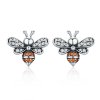 Brincos Petit História de Bee estilo Pandora - SCE344 Brincos Petit História de Bee estilo Pandora - SCE344