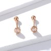 Brincos Petit Brilho Suave estilo Pandora Rose - BSE219