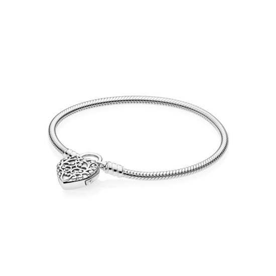 Pulseira PANDORA Crie & Combine Brasão do Amor "Fecho Cadeado" - 597602  Clique na imagem para fechar