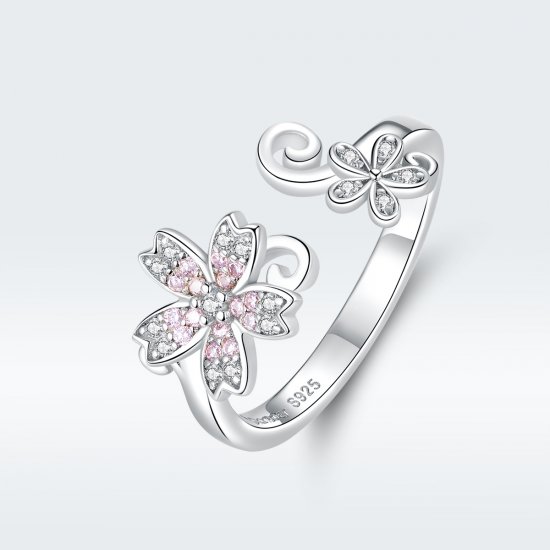 Anel Margarida Deslumbrante estilo Pandora - BSR086  Clique na imagem para fechar