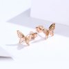Brincos Petit Borboleta estilo Pandora Rose - SCE452-C