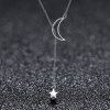 Colar Estrela e fada da lua estilo Pandora - SCN108