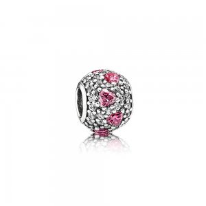 Charm Baile de Joias do Coração Pavé Pandora - 791249CZS Charm Baile de Joias do Coração Pavé Pandora - 791249CZS