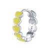 Brinco Argolas Corações estilo Pandora - SCE1052-YE