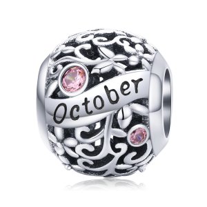 Charm Pedra de nascimento de outubro estilo Pandora - SCC1385-10 Charm Pedra de nascimento de outubro estilo Pandora - SCC1385-10