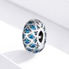 Clipe De Prata Elegância Azul estilo Pandora - SCC1513
