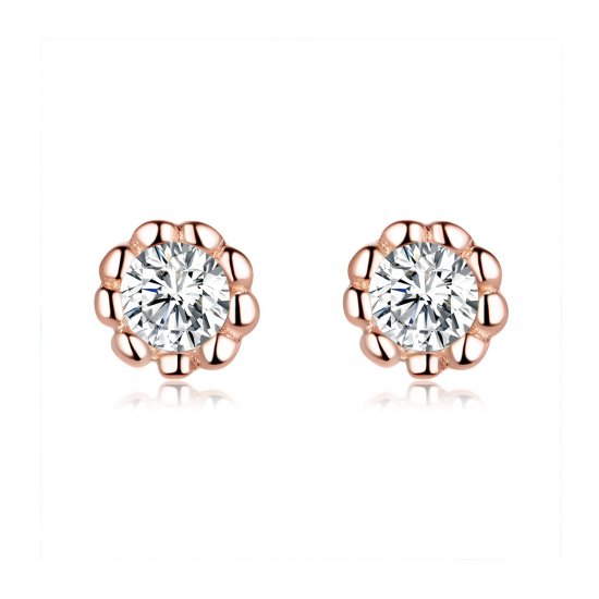 Brincos Petit Brilho Suave estilo Pandora Rose - BSE219  Clique na imagem para fechar