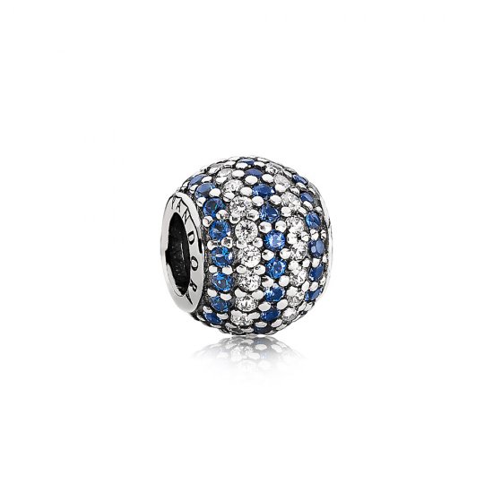 Conta PANDORA Pavê Riscas Azuis - 791172NCB - Contas  Clique na imagem para fechar