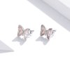Brincos Petit Borboleta de cristal estilo Pandora - SCE1013