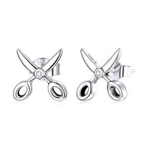 Brincos Petit Tesouras pequenas estilo Pandora - SCE1003 Brincos Petit Tesouras pequenas estilo Pandora - SCE1003