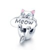 Charm Frasco de perfume de gato travesso estilo Pandora - SCC874