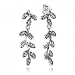 Brinco PANDORA de Prata Folhas Encantadas - 290565CZ Brinco PANDORA de Prata Folhas Encantadas - 290565CZ