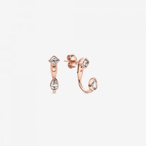 Brincos Petit Formas Geométricas Pandora Rose - 288509C01 Brincos Petit Formas Geométricas Pandora Rose - 288509C01
