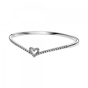 Bangle Sparkling Wishbone Heart Pandora - 599297C01