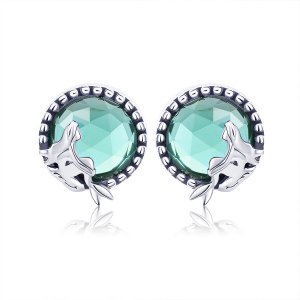 Brincos Petit Amor da sereia estilo Pandora - SCE383 Brincos Petit Amor da sereia estilo Pandora - SCE383