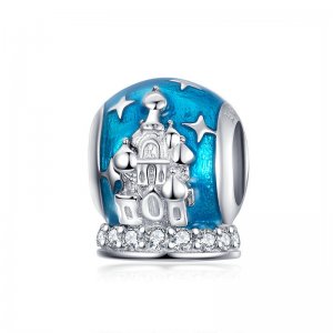 Charm Castelo de cristal estilo Pandora - SCC1225 Charm Castelo de cristal estilo Pandora - SCC1225