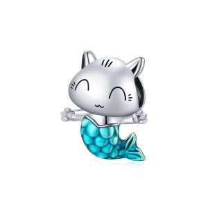 Charm Sereia gato life Pandora - SCC1852 Charm Sereia gato life Pandora - SCC1852