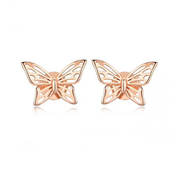 Brincos Petit Borboleta estilo Pandora Rose - SCE452-C  Clique na imagem para fechar