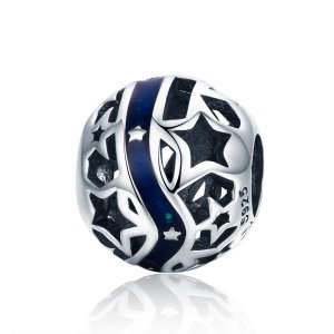 Charm O Rio Estrela Brilhante estilo Pandora - SCC640 Charm O Rio Estrela Brilhante estilo Pandora - SCC640