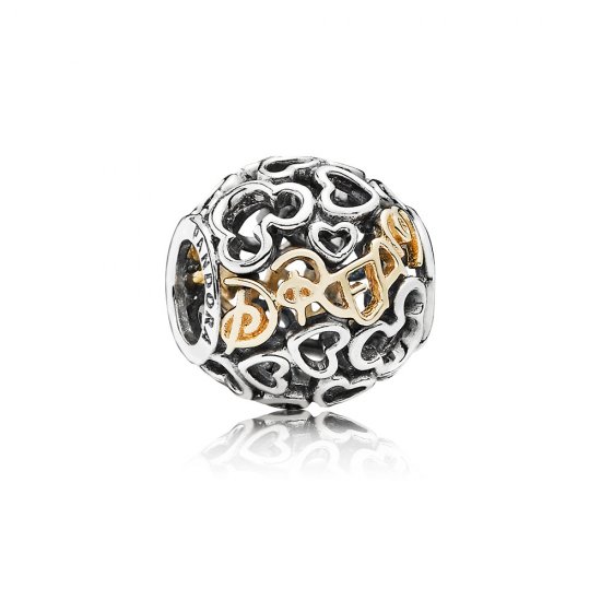 Charm Pandora de Prata com Ouro Disney, Sonhe  Clique na imagem para fechar