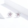 Brincos Petit Daisy Flower Stud estilo Pandora - SCE784