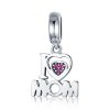 Charm Pendente Eu amo mamãe estilo Pandora - SCC420