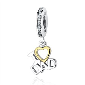 Charm Pendente Eu amo papai estilo Pandora - SCC052