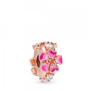 Clipe Flor de Flor de Pêssego Pandora Rose - 788099CZ Clipe Flor de Flor de Pêssego Pandora Rose - 788099CZ