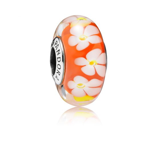 Charm PANDORA de Prata e Murano Flores Tropicais - 791624  Clique na imagem para fechar