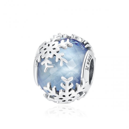 Charm Floco de Neve de Cristal estilo Pandora - SCC1666  Clique na imagem para fechar