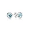 Brinco PANDORA Gota de Cristal Azul-Água Março - 290738NAB