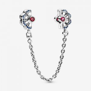 Corrente de Segurança Fã azul e rosa Pandora - 798163SRUMX