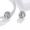 Charm Flores com orifícios, letra D estilo Pandora - SCC1444-D