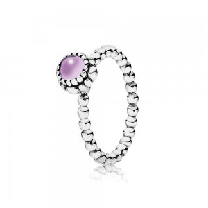 Anel PANDORA de Prata, birthstone-fevereiro, amethyst - 190854AM Anel PANDORA de Prata, birthstone-fevereiro, amethyst - 190854AM