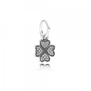 Charm PANDORA de Prata Pendente Brilhante Trevo da Sorte - 791309CZ Charm PANDORA de Prata Pendente Brilhante Trevo da Sorte - 791309CZ