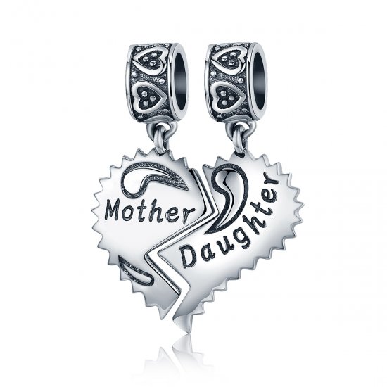 Charm Pendente Mãe e filha estilo Pandora - SCC427  Clique na imagem para fechar