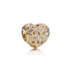Charm berloques PANDORA de Ouro Nobre Coração Charm berloques PANDORA de Ouro Nobre Coração