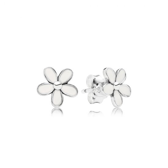 Brinco PANDORA de Prata branca Margarida - 290538EN12  Clique na imagem para fechar