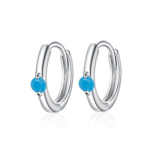 Brinco Argolas Bola estilo Pandora - SCE1050-BU