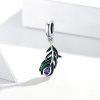 Charm Pendente Peacok Feather estilo Pandora - SCC1704