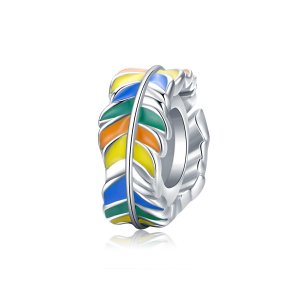 Separador Pena Colorida estilo Pandora - BSC305 Separador Pena Colorida estilo Pandora - BSC305