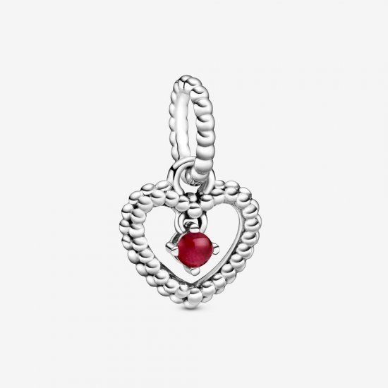 Charm Pendente Coração Esferas Vermelho Escuro - Mês De Janeiro - 798854C08  Clique na imagem para fechar