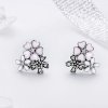 Brincos Petit Margaridas e flores de cerejeira estilo Pandora - SCE400