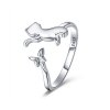 Anel Companheirismo do gato estilo Pandora - SCR443 Anel Companheirismo do gato estilo Pandora - SCR443