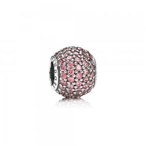 Charm PANDORA de Prata e Pavê de Zircônias Rosa - 791051CZS