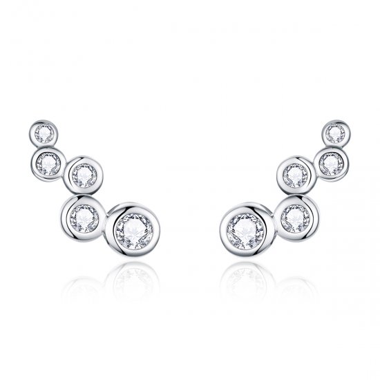 Brincos Petit Elegância Brilhante estilo Pandora - BSE235  Clique na imagem para fechar