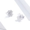 Brincos Petit Flor de Prata estilo Pandora - SCE864